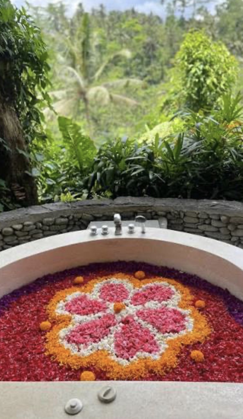 Traditional Balinese flower bath spa treatment