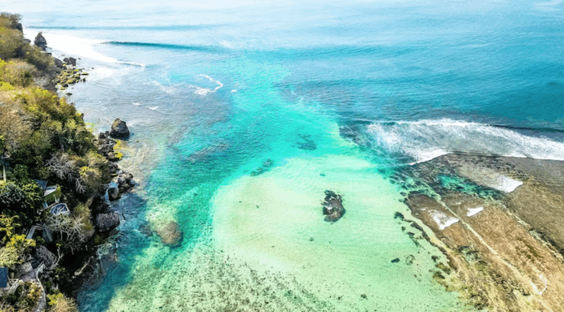 Padang Padang beach in Uluwatu, Bali