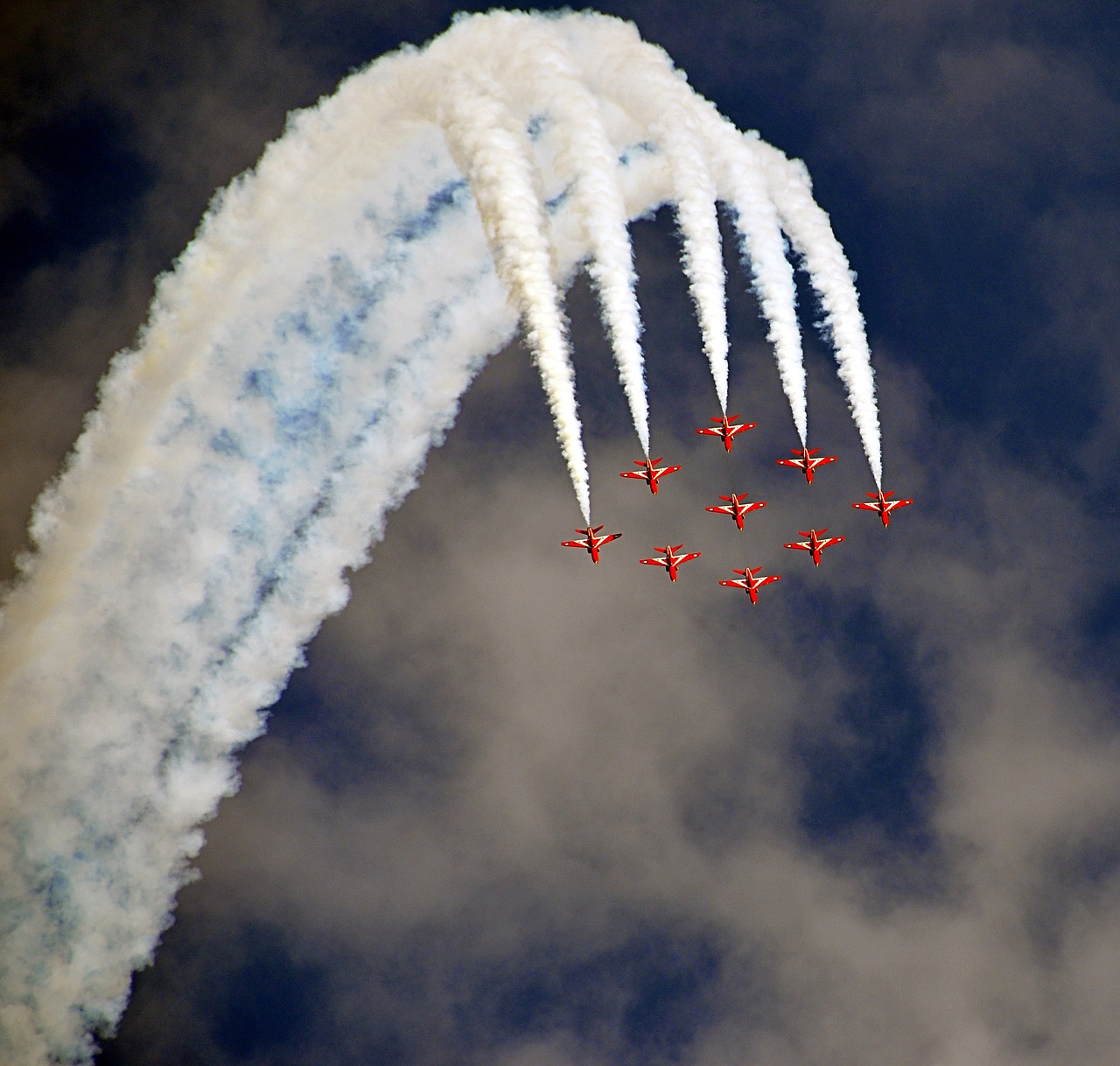 Aircraft flying in formation at the Bali International Airshow